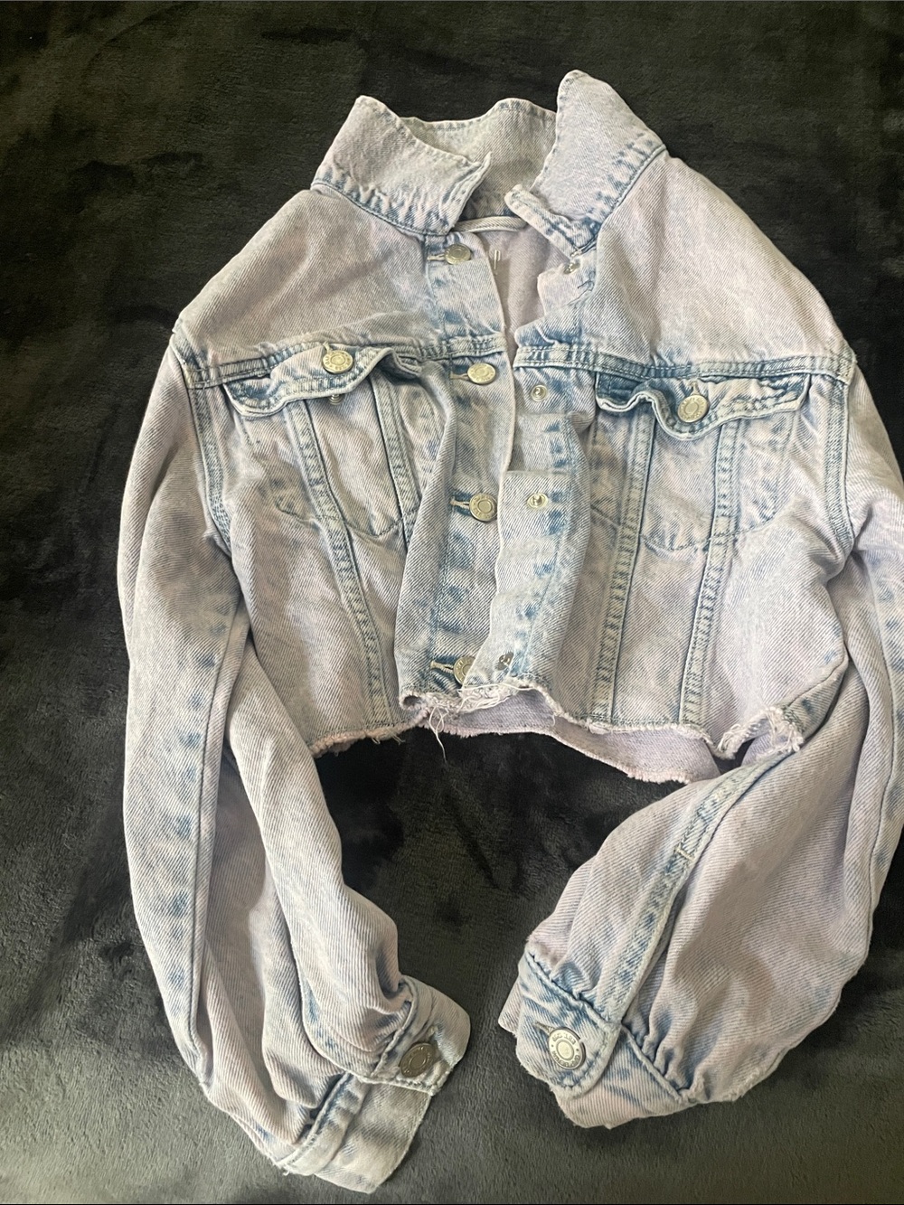 Light Wash Denim Jeans Jacket - Girls